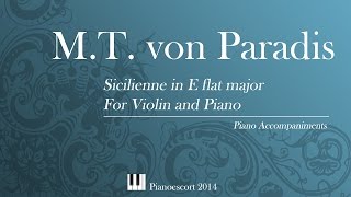 M T Von Paradis Sicilienne In E Flat Major Violin Or Flute And Piano Piano Accompaniment M T Von Paradis Sicilienne In E Flat Major Violin Or Flute And Piano Piano Accompaniment