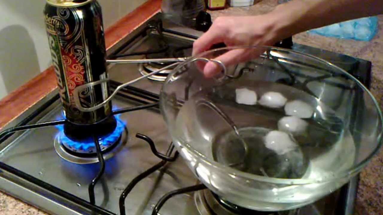 Air Pressure Can Crusher Science Experiment (implosion) Атмосферное