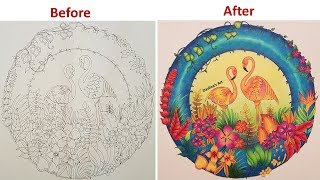 Speed Coloring | Flamingos | MAGICAL JUNGLE by Johanna Basford