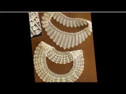 Красивый воротник крючком на платье своими руками 29