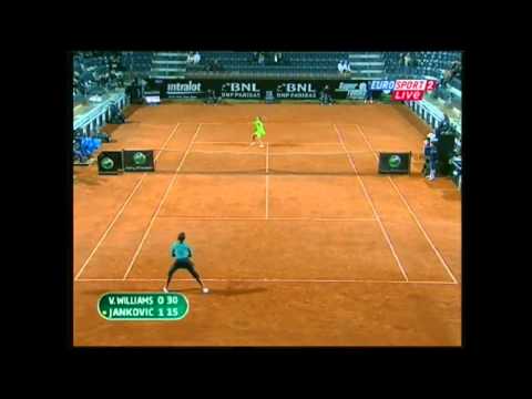 Jエレナ ヤンコビッチ vs Yanina Wickmayer and ビーナス（ヴィーナス） ウィリアムズ Rome 2010