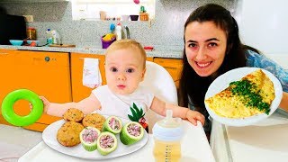 Bebekler için yemek tarifleri! Sevcan ve Derin ile Anne Vlog. Bebek bakma su
