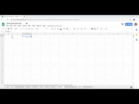 Google Sheets - Hàm FLOOR - Làm tròn xuống