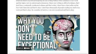 Celebrating the ordinary life - It’s okay to not be exceptional