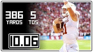 Sam Ehlinger Full Highlights Texas Vs Oklahoma 10.06.18 376 Total Yards, 5 Tds