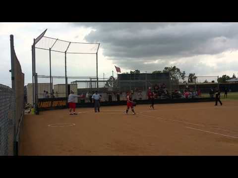 Ump calls her safe at the plate! ????