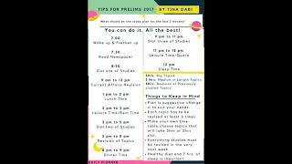 Tina Dabi Timetable For Upsc Prelims