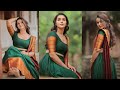 Chaitra Reddy Latest Hot Green Saree Images Collections | Actresses hot vertical close up video🥰🥵😍🤩