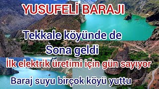 Yusufeli̇ Baraji 28 Ağustos 2023 Tekkale Köyünde Baraj Suyu Son Noktaya Ulaşmışçekim 24 Ağustos