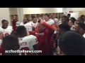 NC State Wolfpack Locker Room Celebration after win over UNC Tar Heels