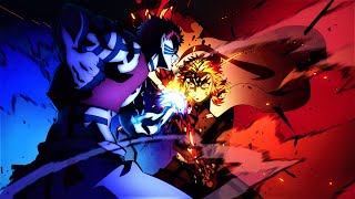 Demon Slayer Rengoky And Akaza Fight 4K Edit