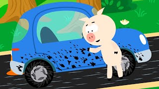 Котенок и автомойка 🚜😺 – Черная грязь – Серия 5 | Мультик для детей про машинки