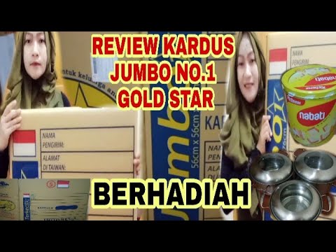 REVIEW KARDUS JUMBO NO 1 GOLD STAR || BERHADIAH || DI TOKO INDO ALSON TAIWAN