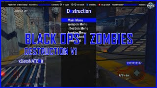 Xbox360 Destruction V1 Black Ops 1 Zombies Host Offhost Mod Menu Tu11