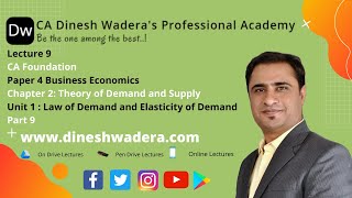 Lecture 9 - Law of Demand & Elasticity of Demand - Part 9 - CA Foundation