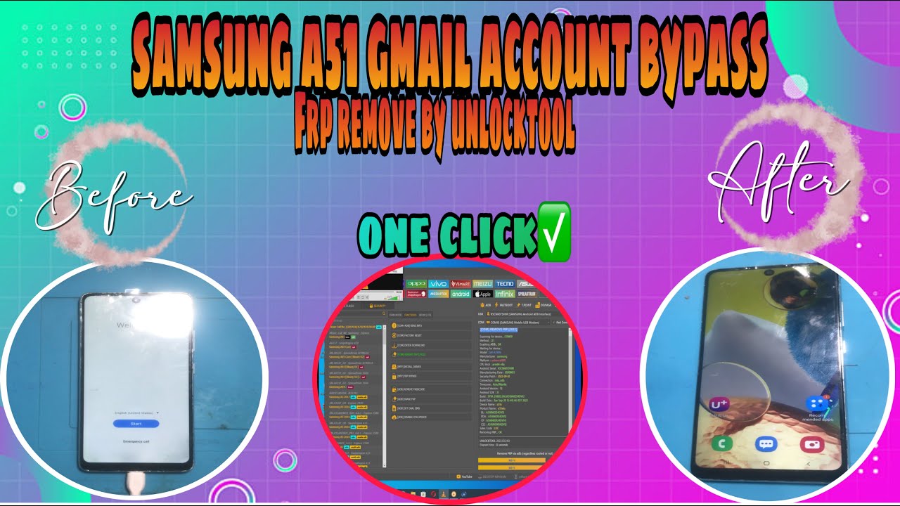 Samsung A51 FRP Bypass one click || samsung A51 gmail Samsung A51 FRP Bypass one click || samsung A51 gmail