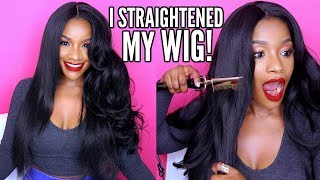 I Straightened My $20 Synthetic Wig w/ a HOT COMB! Does It Work?