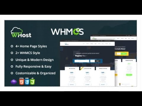 VIDEO : whost-domain hosting server rental with whmcs responsive html5  | themeforest templates - download whost-domaindownload whost-domainhostingserver rental with whmcs responsive html5 | themeforest download this best templates ...