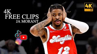Ja Morant 4K - Free Clips For Edits Nba Highlights, Dunks & Mix Footage