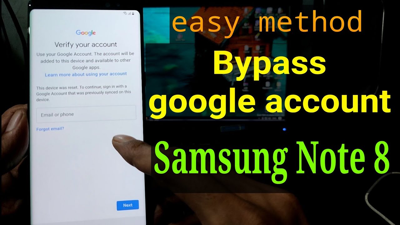 Samsung Note 8 google account bypass || FRP Bypass Samsung Note 8 google account bypass || FRP Bypass