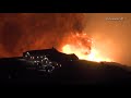 Raw: Calif. Wildfire Burns 10-mile Path to Pacific