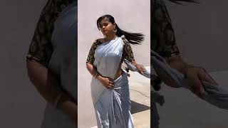 Hot In Satin Saree