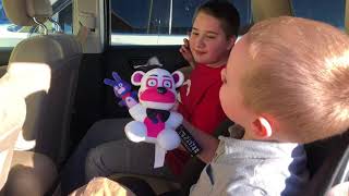 Fun Time Freddy plushie magically appears in Emoji Kids Car!!!