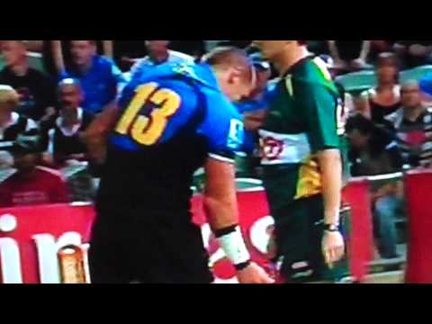 Lwazi Mvovo disallowed try against the Western Force (Super 15 2011)
