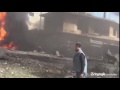 Syria bombing: dramatic aftermath of blast in Kafranbel, Idlib