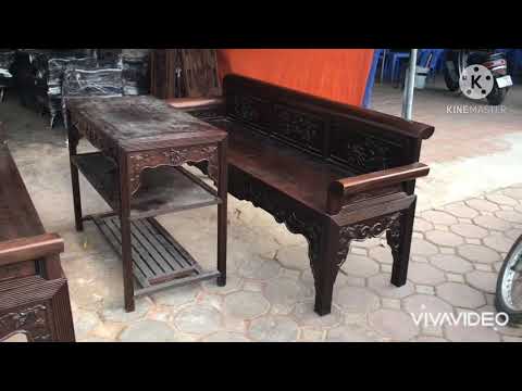 Báo giá bộ trường kỷ chất gỗ gụ Quảng Bình cũ. Lh :0943866269