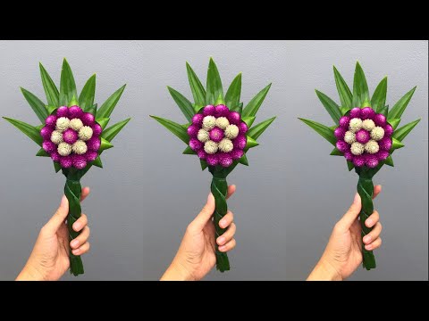 ดอกไม้ไหว้พระแบบสวยงาม | ดอกบานไม่รู้โรยไหว้พระ | MeeDee DIY