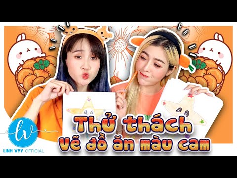 Cuộc Thi Vẽ Thức Ăn Màu Cam | Xem 1000 Lần Vẫn Mắc Cười I Linh Vyy Official