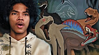 They Are Boxing T Rex And Spinosaurus Vs Indominus Rex And Giga Slick Reaction