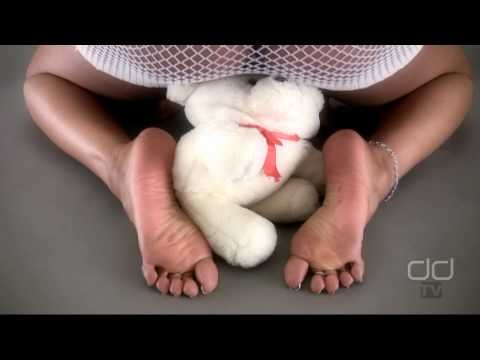 Darla TV Darla Tramples A Teddy Bear With Her Sexy Ebony Feet