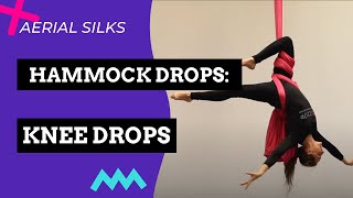 Knee Drops On A Knotted Aerial Silk Or Hammock - Easy Aerial Drops