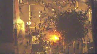 Fire In Downtown Portland During Riot