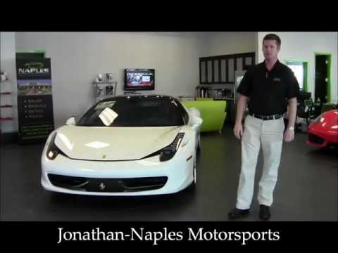 2011 FERRARI 458 ITALIA White with Black Interior White Contrast 