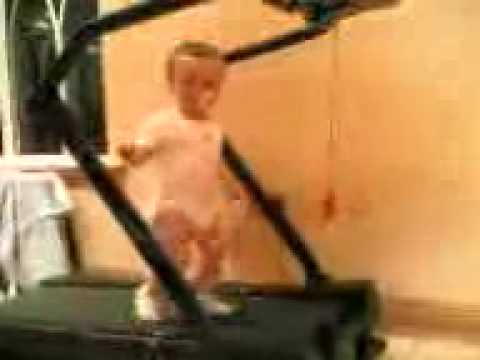 baby christopher on threadmill age 1