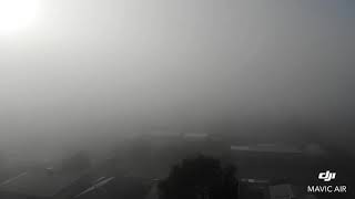 Flying Drone In Fog