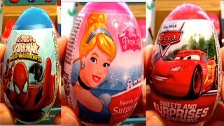 Avengers Spiderman Cars Princess Thor Iron Man Hulk 36 Kinder Surprise Eggs