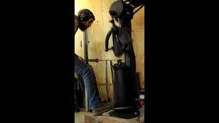 Star Foundry Power hammer forging long taper from railroad spike