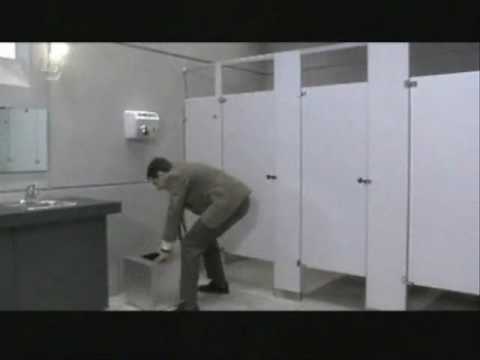 Mr. Bean auf toilette