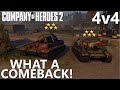 Best Comeback EVER!?! CoH2 4v4 (Company of Heroes 2)