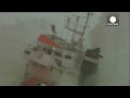 Vidéo : le sauvetage périlleux des marins du cargo Luno, coupé en 2 en pleine tempête Petra