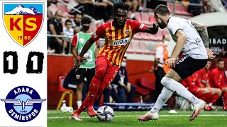 Kayserispor 1-1 Adana Demirspor Maç Özeti̇ - Süper Toto Süper Lig 202122