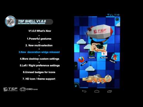 TSF SHELL V1.6.0 HD Introduces Video