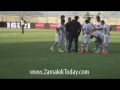 حديث ميدو مع لاعبى الزمالك بين شوطى لقاء الش