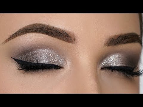 QUICK & EASY Silver Smokey Eye Makeup Tutorial - YouTube