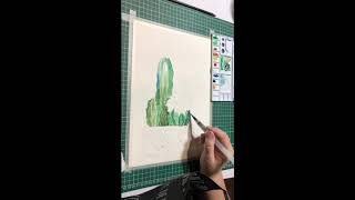 Técnica de degradados con acuarelas.