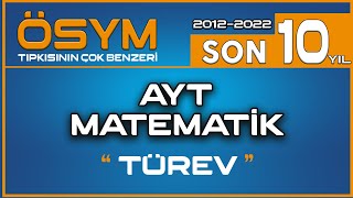 Tçb Ösym Çıkmış Sorular Türev Son 10 Yılın Tıpkısının Çok Benzeri Rehber Matematik